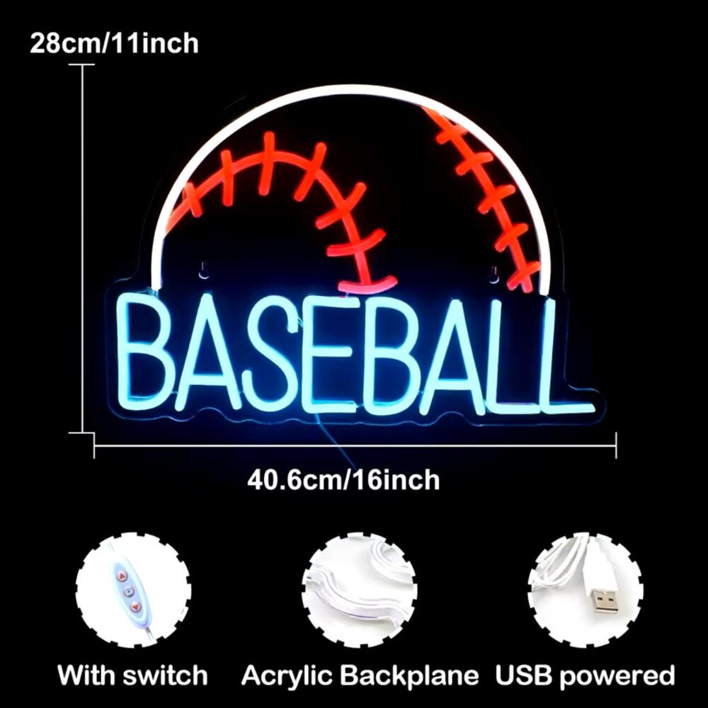 BASEBALL NEON LED SIGN - Picture 3 of 7